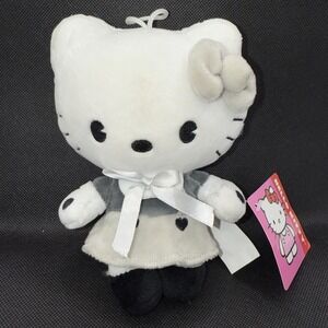 NEW Fiesta Toy Hello Kitty 6" Soft‎ Plush, Black Gray White